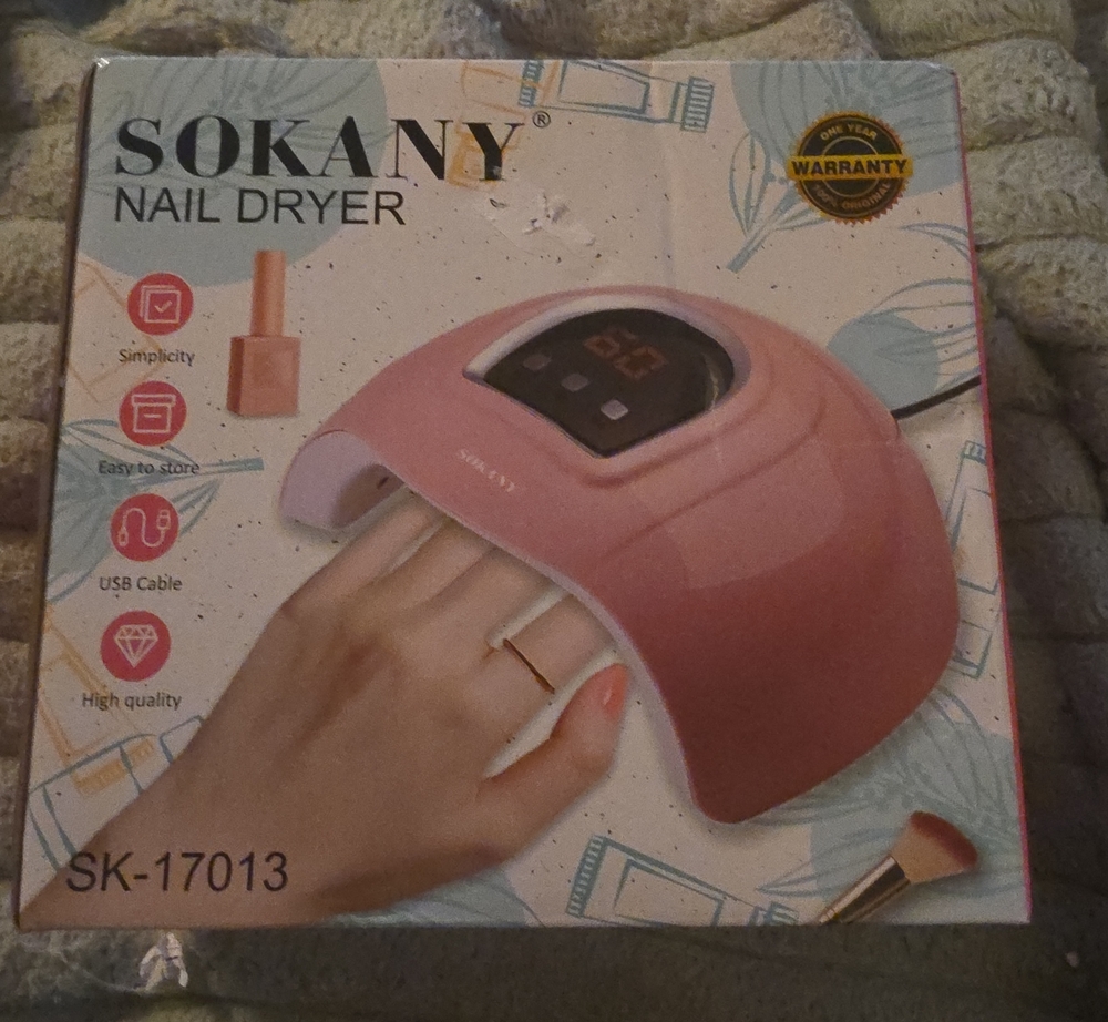 SOKANY Pink UV/LED Nail Dryer Lamp